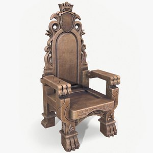 3D ready wooden throne