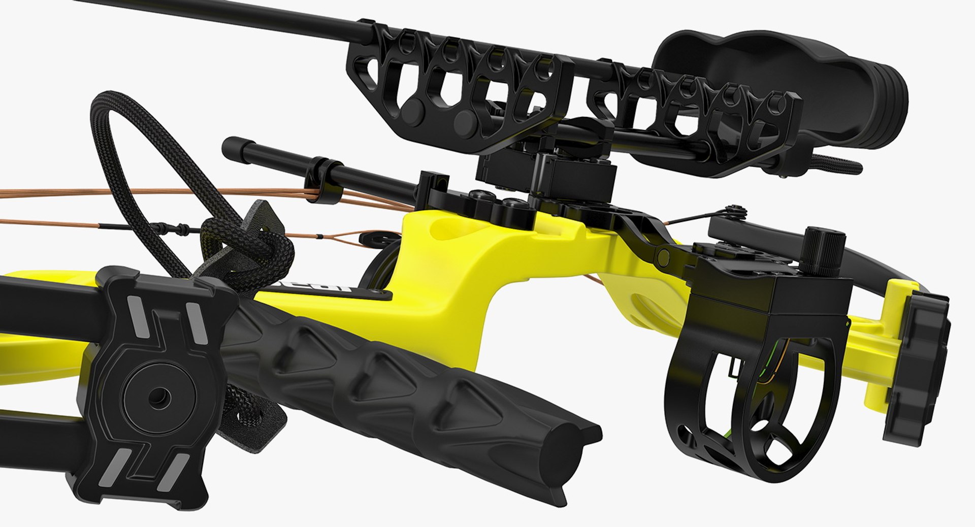 Yellow compound bow bear model TurboSquid 1398449