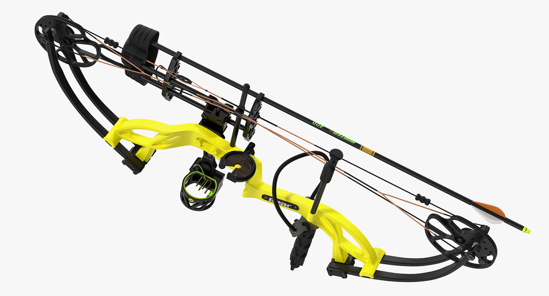 Yellow Compound Bow Bear Model TurboSquid 1398449