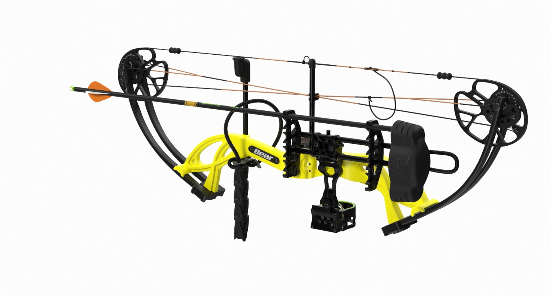 Yellow Compound Bow Bear Model TurboSquid 1398449