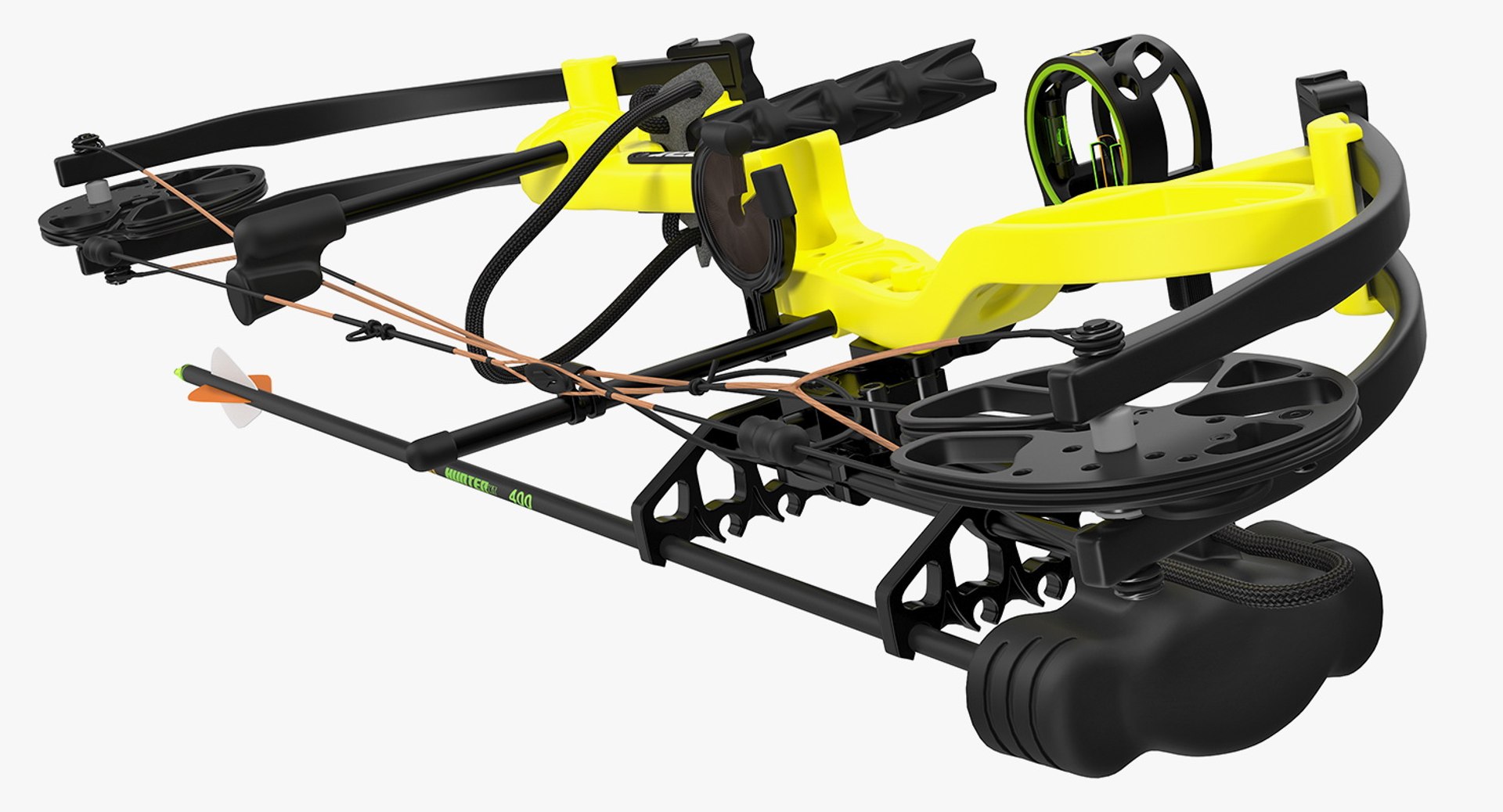Yellow compound bow bear model TurboSquid 1398449