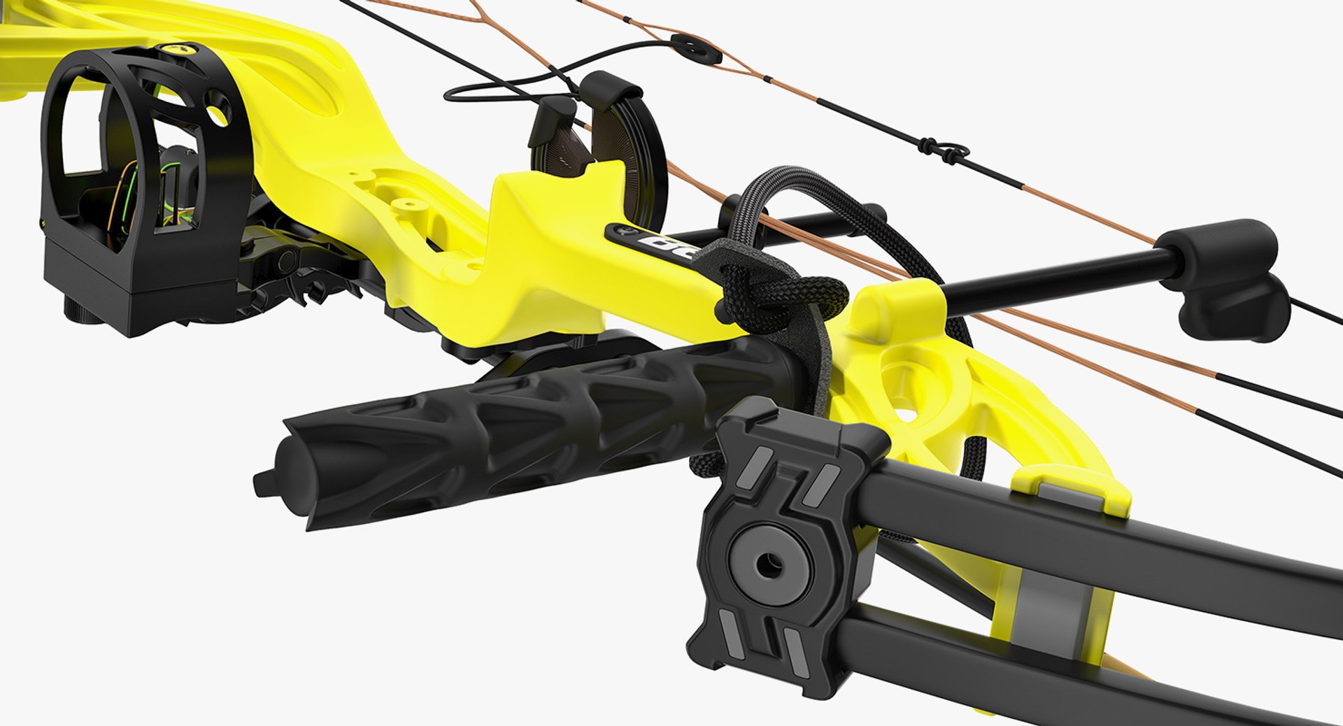 Yellow compound bow bear model TurboSquid 1398449