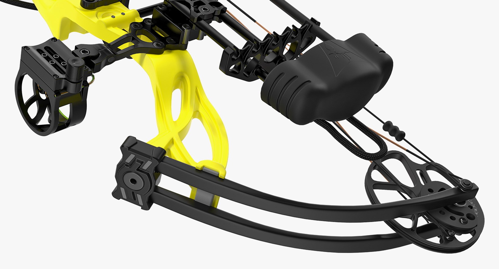 Yellow compound bow bear model TurboSquid 1398449