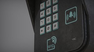 3D door intercom cam model