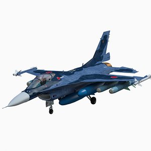 3D Japanese F2 fighter jet