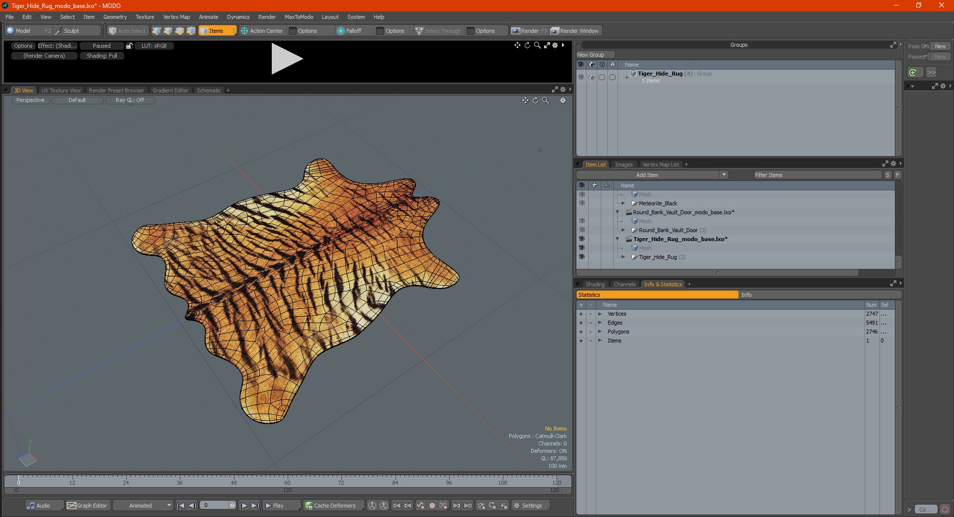 Tiger Hide Rug 3D - TurboSquid 1848532