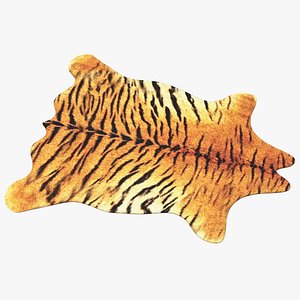 Tiger Hide Rug 3D