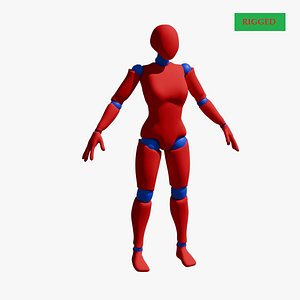 Rigged 3D Human Mannequin Character - High-Quality Poseable Figure 3D model