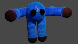Fluffy fabric game character model