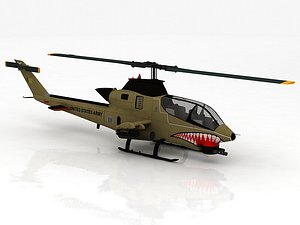 AH-1G Cobra Attack Helicopter 3D model
