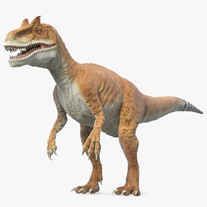 3D model Allosaurus Yellow Coloring