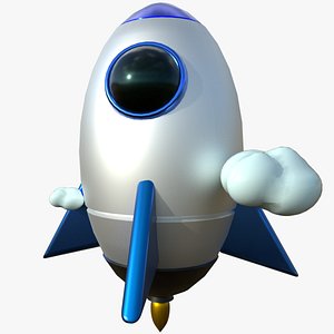 Space Rocket Low Poly 3d Icon 3D model