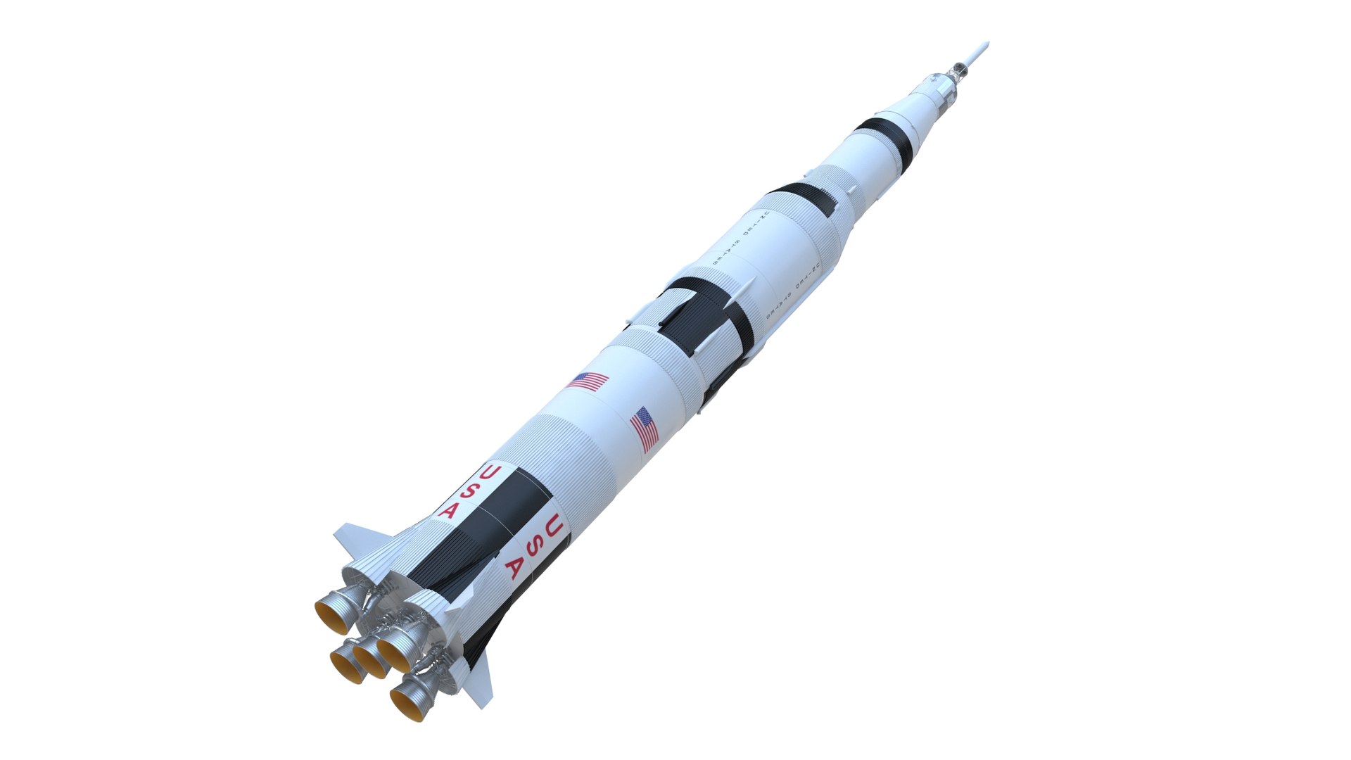 Saturn v 3D model - TurboSquid 1519695