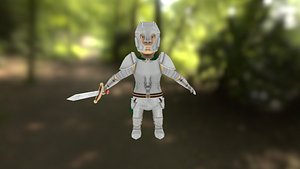 3D model small knight character
