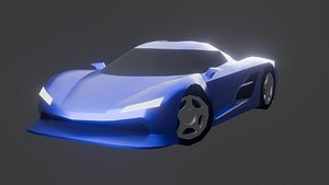 Low Poly Supercar 3D model