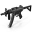 Assault Rifle MP5K 3D Model