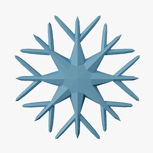 Snowflake Low poly 3D model