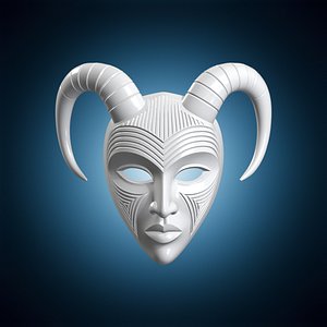 3D Kwele Helmet Mask 3D Print Model model