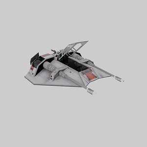 Star Wars Speeder with Full interior 3D model