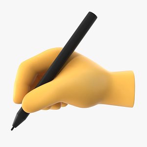 writing hand emoji 3D