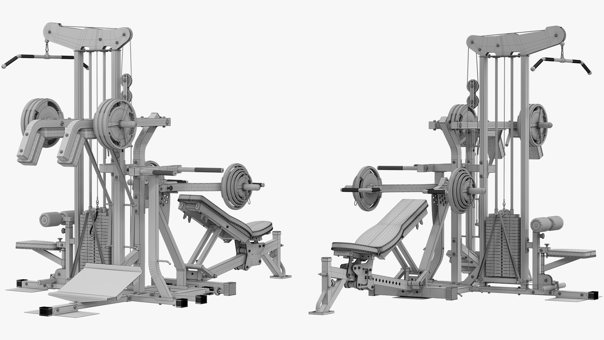 ATX Multiplex Multi Gym 3D Model - TurboSquid 2326401