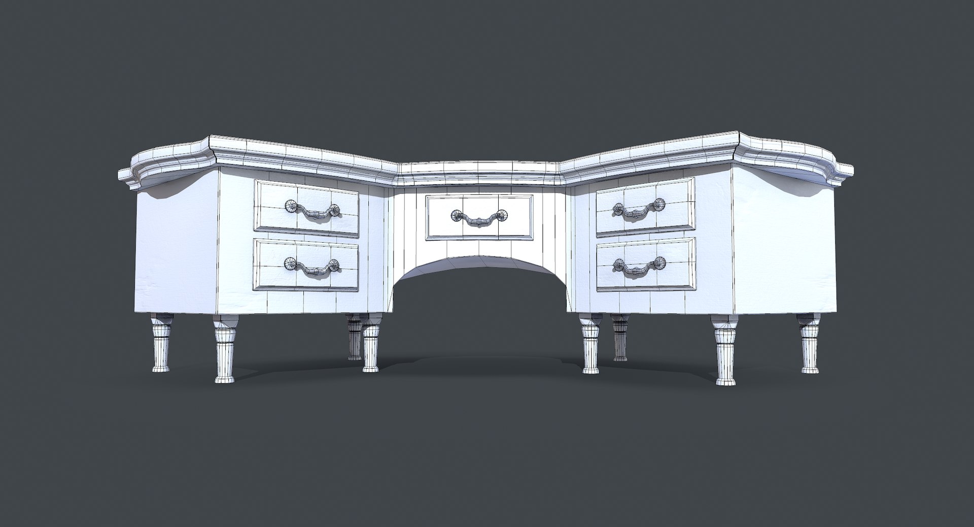 Ready corner study table 3D - TurboSquid 1456970