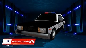 Low Poly Police Car 3D model