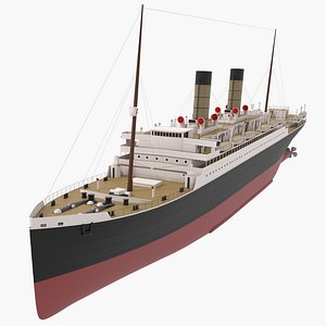 3D original passenger steam ships model