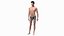 Asian Man Underwear Standing Pose