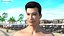 Asian Man Underwear Standing Pose