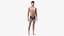 Asian Man Underwear Standing Pose