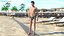 Asian Man Underwear Standing Pose