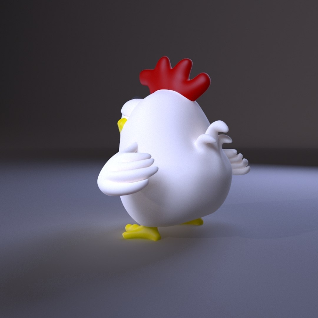 Chicken cartoon 3D model - TurboSquid 1585284