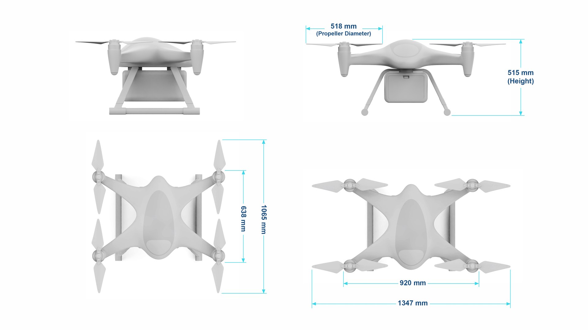 Cargo Drone Concept - 3D Visualization Model 3D model https://p.turbosquid.com/ts-thumb/Ac/iLd7Kt/PB/image03basicdimensions/png/1792675724/1920x1080/fit_q87/c7f635ba30a9be372e9d1f850c4ef3aa253e2121/image03basicdimensions.jpg