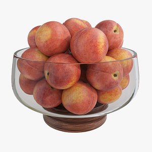 3D Peach glass bowl