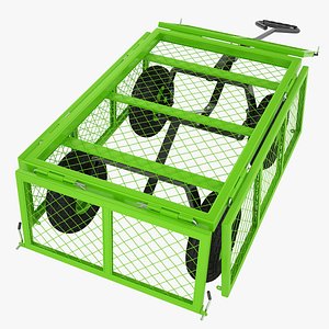 3D Garden Trolley Open 02 model
