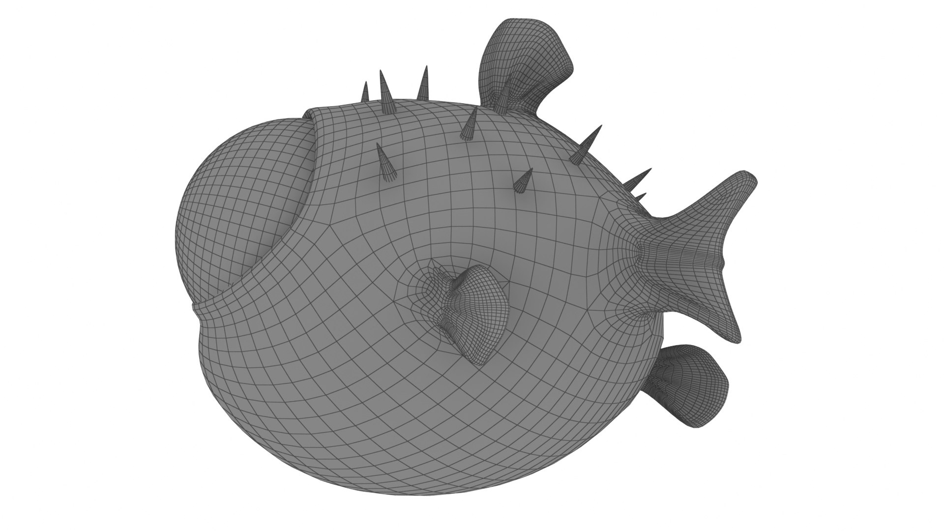 Cartoon Small Fish 8 Puffer Fish model - TurboSquid 2083119