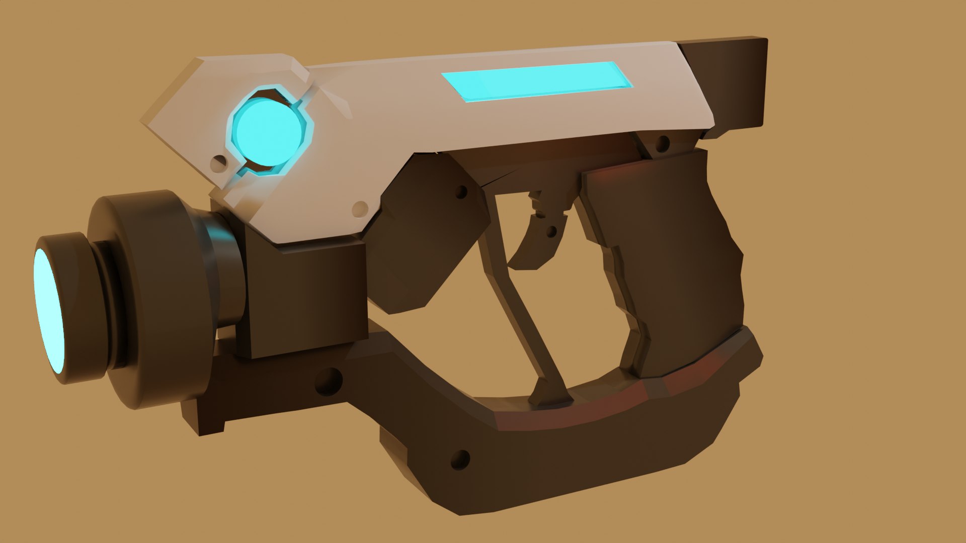 3D Low Poly Sci Fi Pistol Gun Model - TurboSquid 2199562