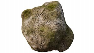 3D Stone with moss