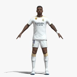 3D T-Pose Rodrygo Real Madrid 23-24