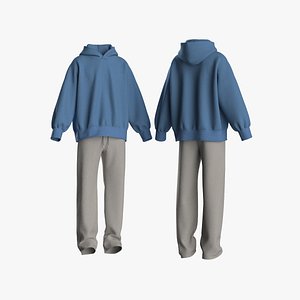3D Male tracksuit model