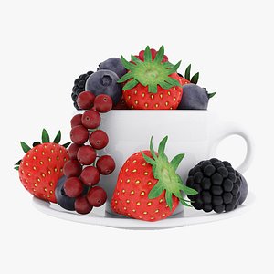 Cup of berries model