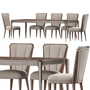 caracole oxford table and chair 3D