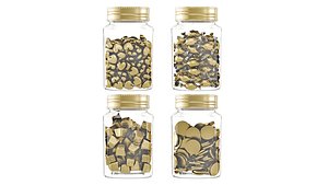 Chocolates in a jar 3D