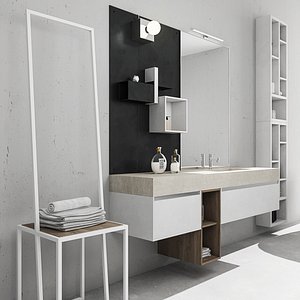 bathroom furniture set arcom 3D model