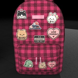 3D Backpack Collections With Bag Patches model