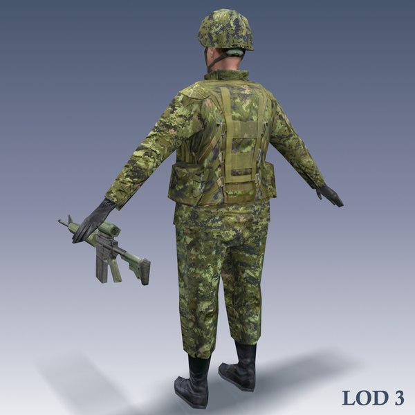 3d model soldier canadian