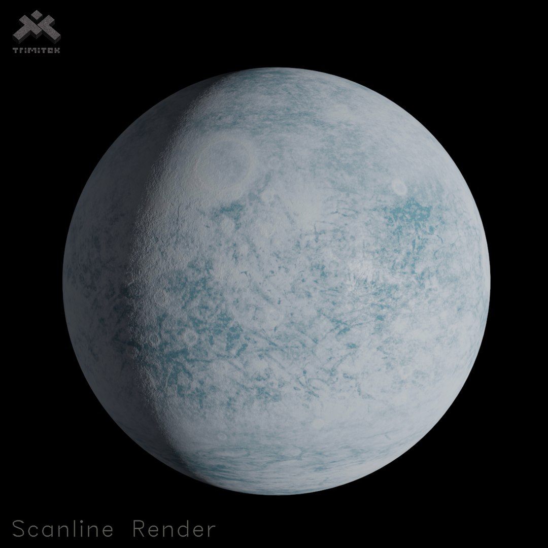 3D Model Icy Moon 02 - 8k PBR - Metal And Gloss Versions - TurboSquid ...