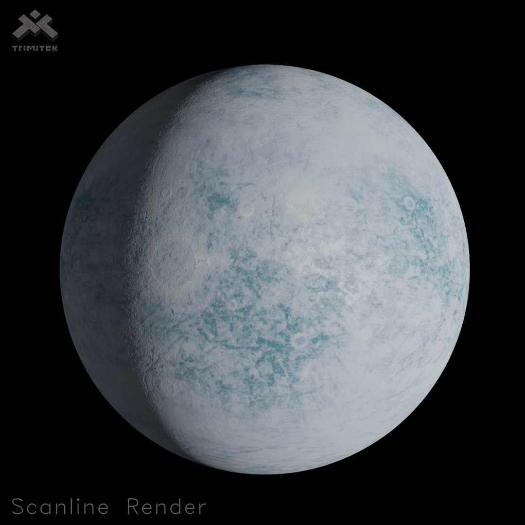 3D Model Icy Moon 02 - 8k PBR - Metal And Gloss Versions - TurboSquid ...
