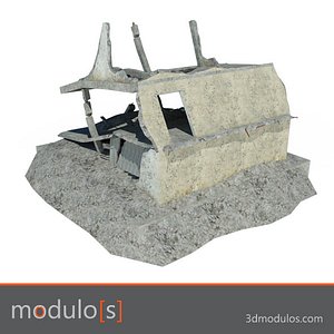 3d ruin building model